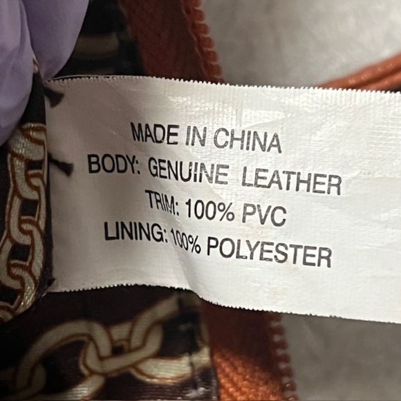 Tignanello Orange Brown Gen Leather Crossbody Bag - Picture 11 of 14